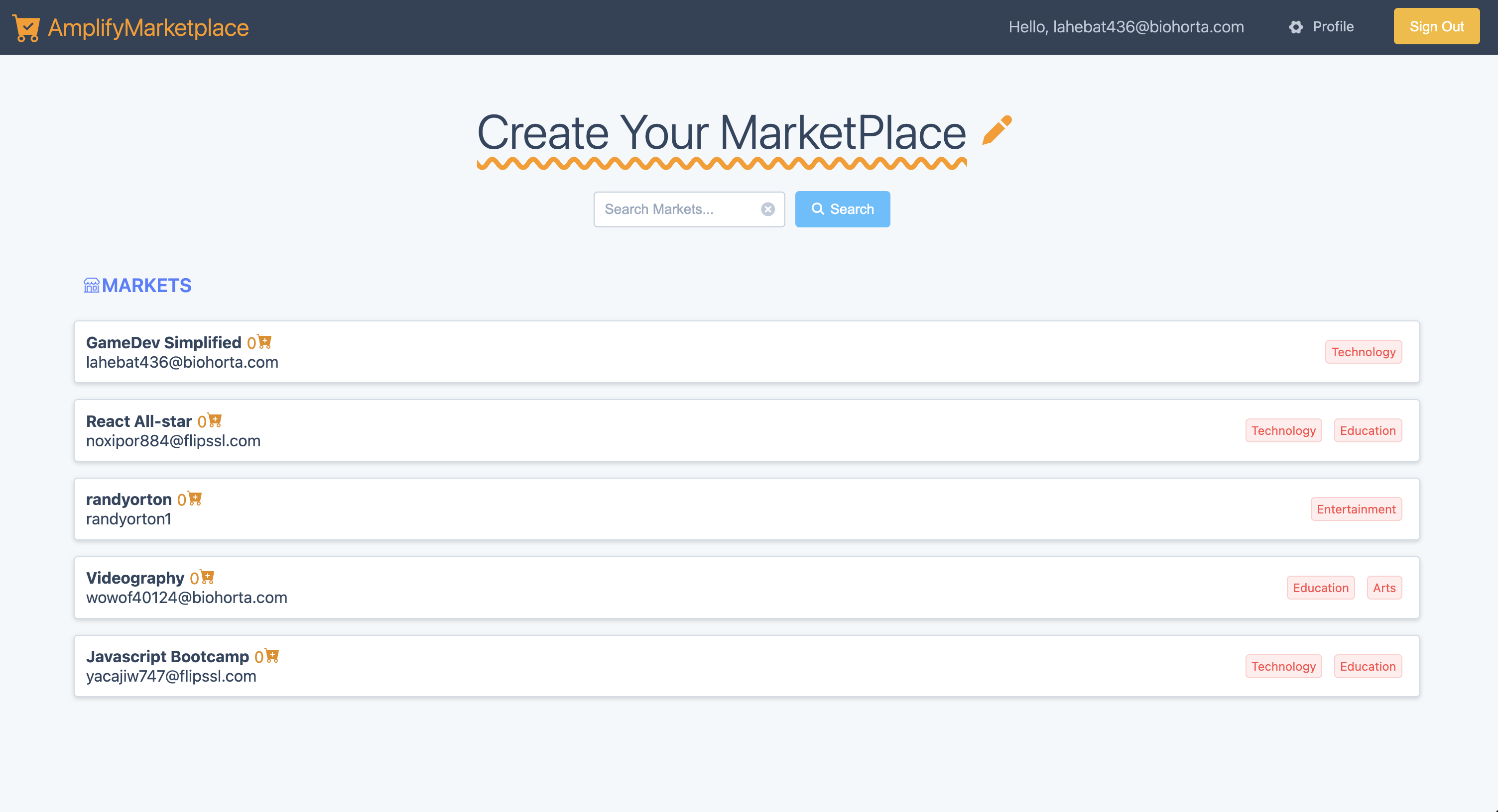 Amplify Marketplace